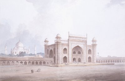 Porten til Taj Mahal, Agra, Uttar Pradesh, af Thomas Daniell