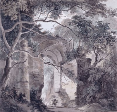 Kotwali-porten, Gaur, Bengal, af Thomas Daniell