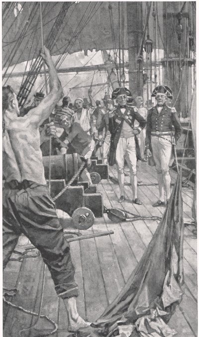 Hoisting the Famous Signal, illustration fra 