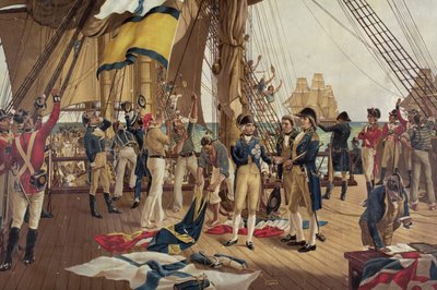 Nelsons sidste signal ved Trafalgar af Thomas Davidson