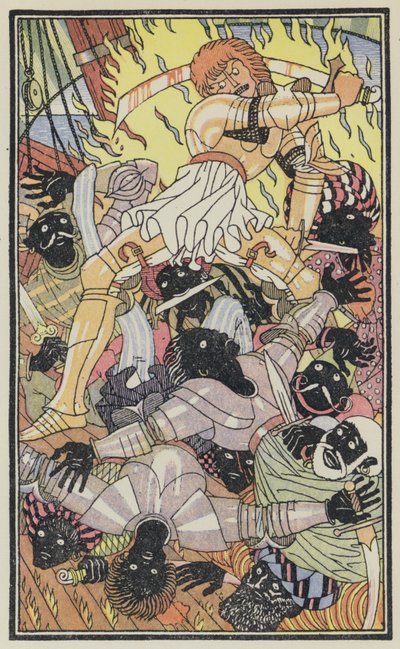 Illustration til Boccaccios Dekameron (farvelitografi) af Thomas Derrick