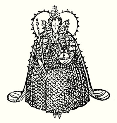 Dronning Elizabeth I (litografi) af Thomas Derrick