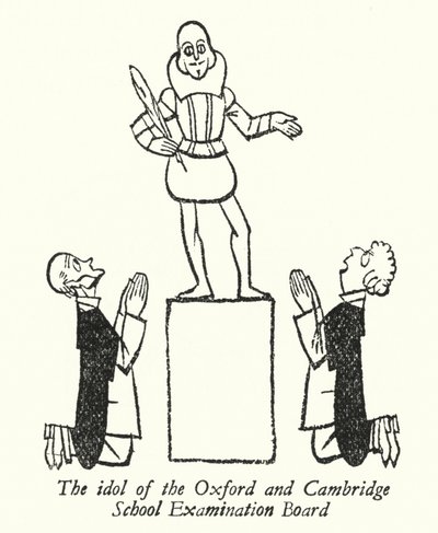 William Shakespeare, idol for Oxford og Cambridge School Examination Board (litografi) af Thomas Derrick