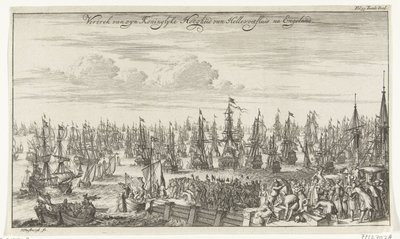 Vilhelm III af Hellevoetsluis afrejse til England, 1688 Hans Kongelige Højhed af Hellevoetsluis afgang efter England (titel på objekt) af Thomas Doesburgh