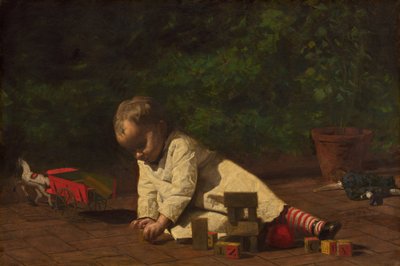 Baby ved leg, 1876. af Thomas Eakins