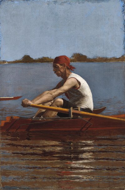 John Biglin in a Single Scull, 1874 af Thomas Eakins