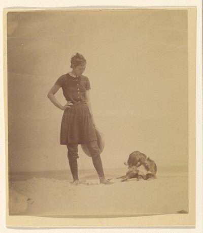 [Margaret Eakins og Harry på stranden i Manasquan, New Jersey] af Thomas Eakins