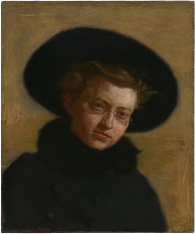 Portræt af Lillian Hammit (Pige med en stor hat) af Thomas Eakins