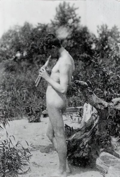 Standing Piper Study for Arcadia, ca. 1883. af Thomas Eakins