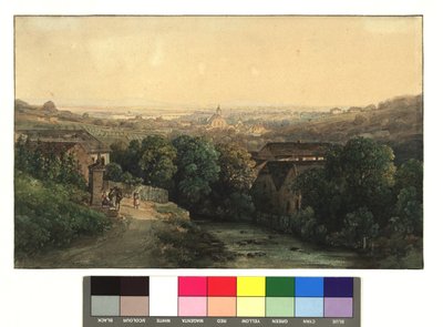 Blick auf Heiligenstadt und Wien vom Nußberg aus af Thomas Ender