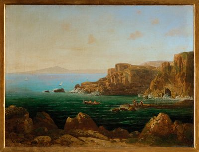 Sorrentobugten, Italien (maleri på lærred) af Thomas Ender