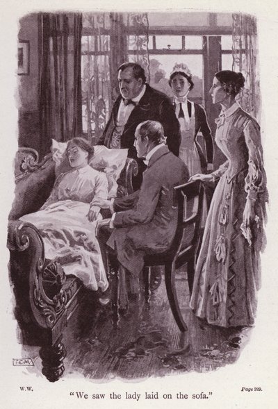 Illustration til The Woman In White af Wilkie Collins (litho) af Thomas Eyre Macklin