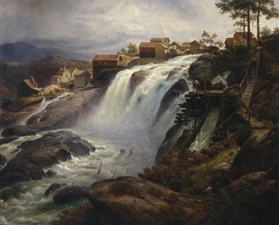 Haugfoss af Thomas Fearnley