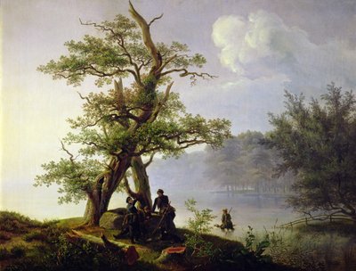 Jagt på vandfugle, 1828 af Thomas Fearnley