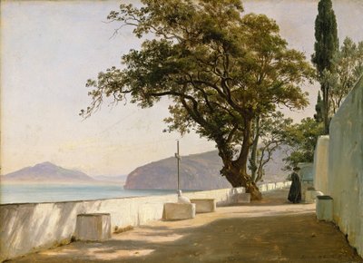 Terrasse med eg, Sorrento af Thomas Fearnley