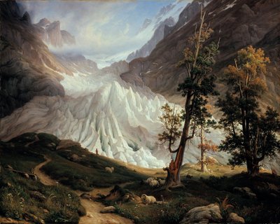 Den nedre Grindelwald-gletsjer af Thomas Fearnley