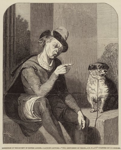 Launces foredrag, Two Gentlemen of Verona, akt IV, scene 4 af Thomas Francis Dicksee