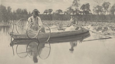 Udlægning af bue-nettet,1886 (foto) af Thomas Frederick Goodall