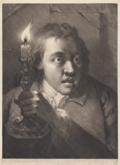 Mann mit Kerze af Thomas Frye