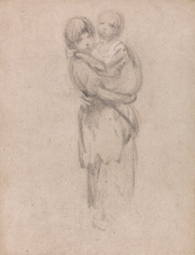 En ung pige, der holder et barn af Thomas Gainsborough