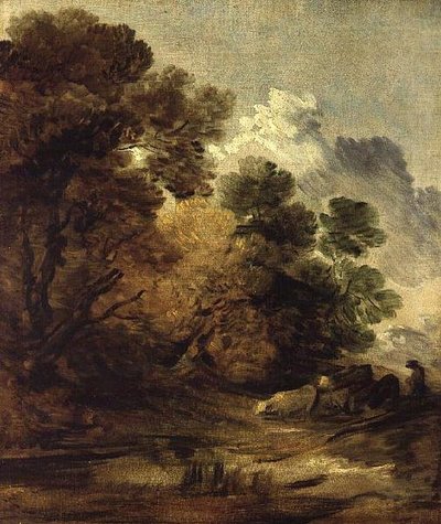 Hyrde driver kvæg mod en pool af Thomas Gainsborough