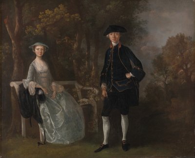 Lady Lloyd og hendes søn, Richard Savage Lloyd, fra Hintlesham Hall, Suffolk, mellem 1745 og 1746. af Thomas Gainsborough