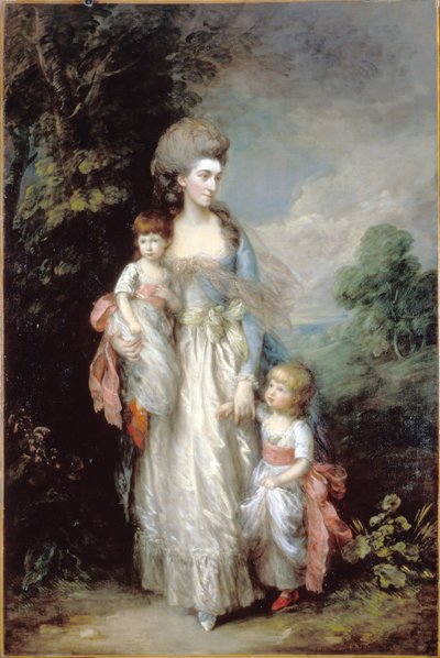 Fru Elizabeth Moody med sine sønner Samuel og Thomas af Thomas Gainsborough
