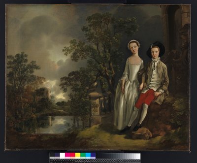Portræt af Heneage Lloyd og hans søster, Lucy, ca. 1750 af Thomas Gainsborough