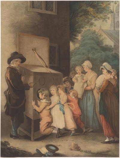 Børn omkring et udsigtsskab The Show Man / La Piece Curieuse af Thomas Gaugain