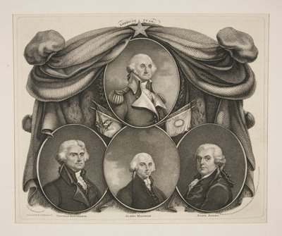 (Washington) Thomas Jefferson. - James Madison. - John Adams af Thomas Gimbrede