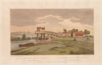 Et udvalg af tyve af de mest maleriske udsigter i Paris: Vandmøllen over broen...1803 af Thomas Girtin