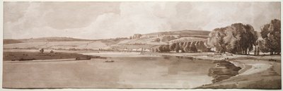 Et udvalg af tyve af de mest maleriske udsigter i Paris: Udsigt over Belle Vue & Pont de Sêve af Thomas Girtin