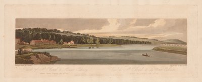 Et udvalg af tyve af de mest maleriske udsigter i Paris: Udsigt over St. Cloud og Mount Calvary taget fra Pont de Sêve af Thomas Girtin