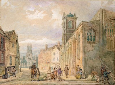 All Saints Pavement, York (blyant og akvarel) af Thomas Girtin