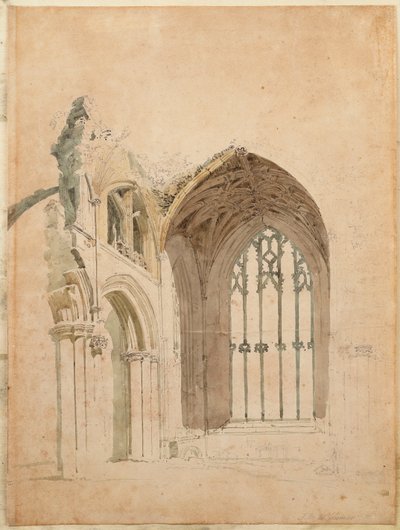 Melrose Abbey: The East Window, ca. 1770