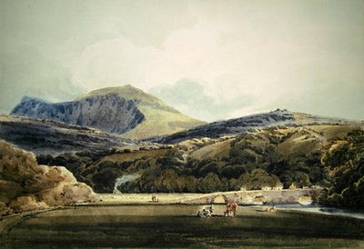 Mynydd Mawr, North Wales (blyant og akvarel) af Thomas Girtin