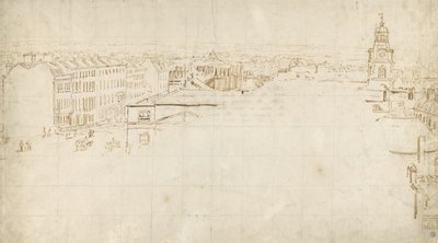 Skitse til Eidometropolis, ca. 1801 (blæk på papir) af Thomas Girtin