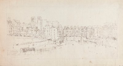 Udsigt over Pont St. Michel fra Pont Neuf af Thomas Girtin