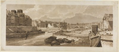 Udsigt over byen med Louvre osv., taget fra Pont Marie, fra et udvalg af tyve af de mest maleriske udsigter i Paris af Thomas Girtin