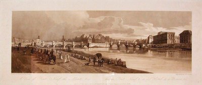 Udsigt over Pont Neuf, mønten osv. af Thomas Girtin