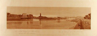 Ansicht des Dorfes Chaillot &c vom Pont de la Concorde aus gesehen af Thomas Girtin