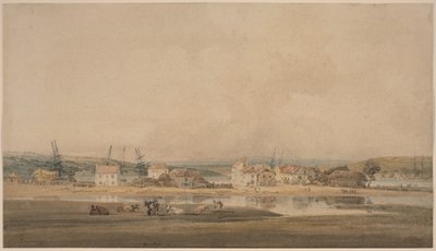 Landsby ved en flodmunding i Devon af Thomas Girtin