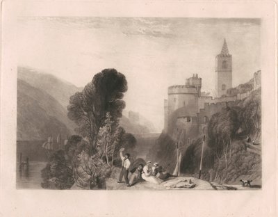 Dartmouth Castle, ved floden Dart af Thomas Goff Lupton