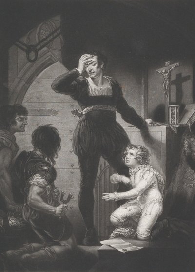 Prins Arthur og Hubert Shakespeare, King John, 4. akt, scene 1, 1823-24. af Thomas Goff Lupton