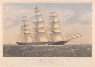 Clipper Ship Ambassador, A.1. 16 år... William Lund Esquire  others (ejere) William Walker Esquire (bygherrer) af Thomas Goldsworth Dutton