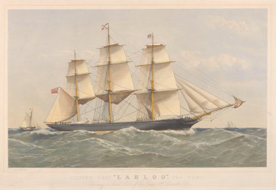 Klipperskibet Lahloo, 799 tons, gør klar til at lande Pilot ud for Owers af Thomas Goldsworth Dutton