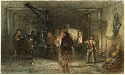 Kran til ilægning af rollies (akvarel på papir) af Thomas H. Hair