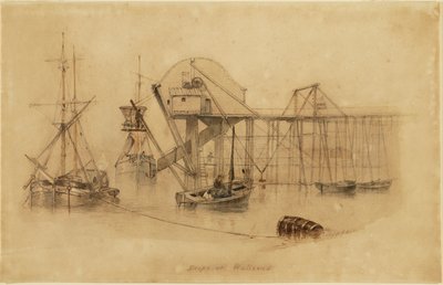 Drops at Wallsend (akvarel på papir) af Thomas H. Hair