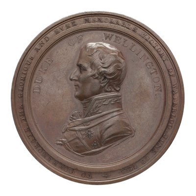 Medalje til minde om Wellington og Blücher ved Waterloo, 1815 (bronze) af Thomas Halliday