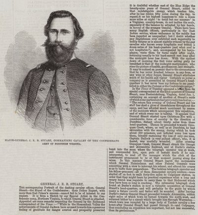 Generalmajor J E B Stuart, kommanderende kavaleri af den konfødererede hær i det nordlige Virginia af Thomas Harrington Wilson